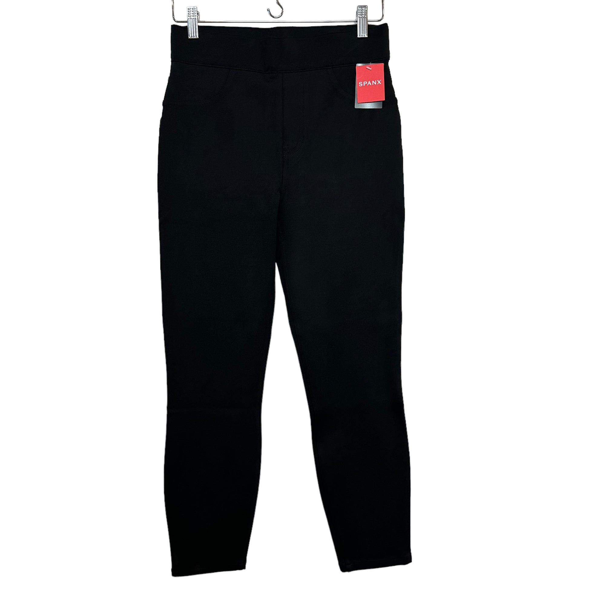 Straight-Leg, 7-Pocket Dress Pant Yoga Pants (Black)