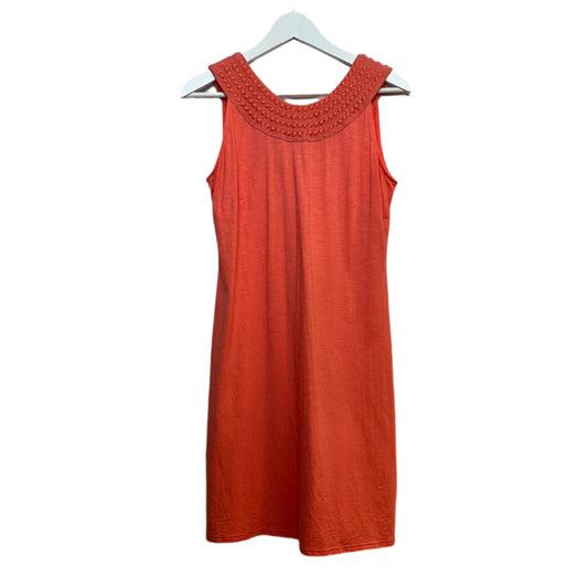 Tommy Bahama Pearl Embroidered Shift Dress Sleeveless Knee Length Coral Bluff XS