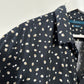 Perry Ellis Short Sleeve Button Up Collared Shirt Geometric Black Tan XXL