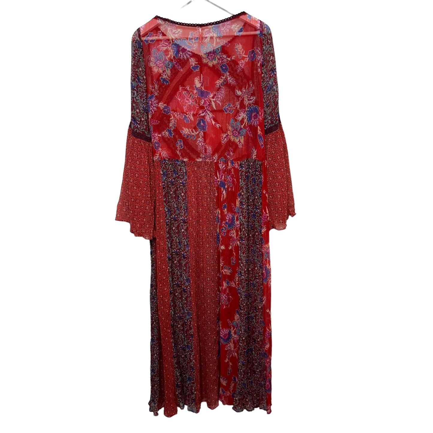 Free People Field of Dreams Maxi Dress Sheer Bell Sleeves Medium