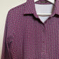 J. McLaughlin Lauderdale Long Sleeve Polo Plum Purple Catalina Cloth Large