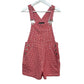 Vintage 90s No Boundaries Red Gingham Overall Shortalls Small