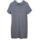 Tyler Boe Kristen Knit Dress Blue and White Short Sleeve Mini Medium