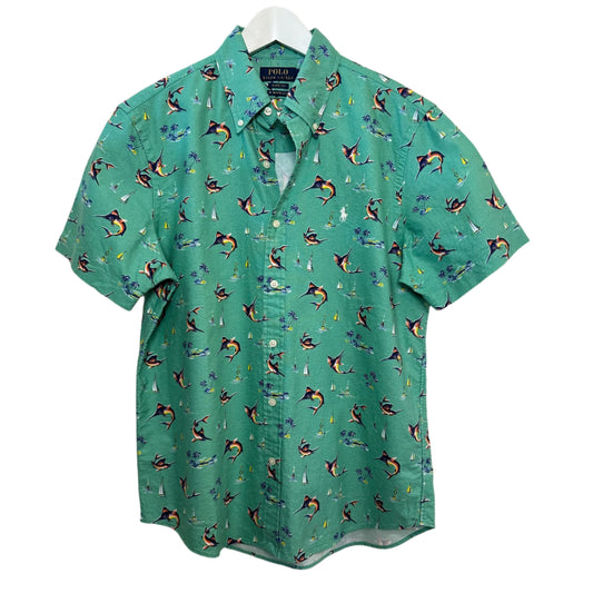 Polo Ralph Lauren Classic Fit RL Untucked Fit Tropical Oxford Shirt Short Sleeve Button Down Collared