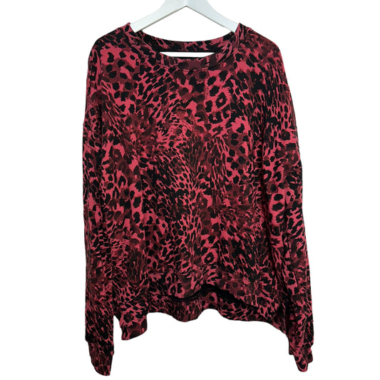 ALLSAINTS Lo Redar Leopard Print Sweatshirt Crewneck Pullover Terry Large