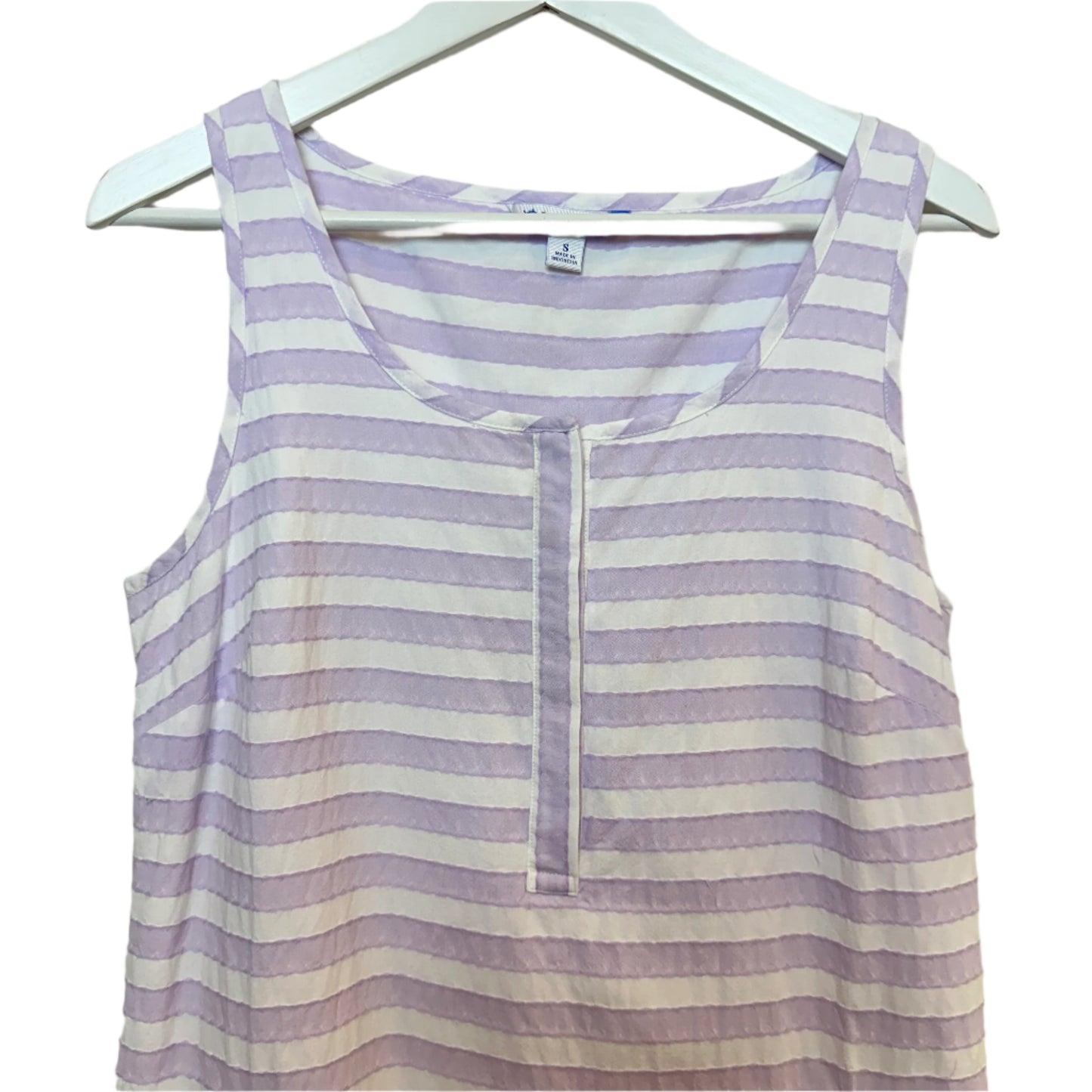 Southern Tide Corrine Striped Purple White Shift Dress Sleevless Cotton Small