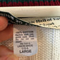 Retro Y2K V-Neck Sweater Tennis Hall of Fame 50th Anniversary White Cable Knit Large