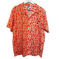 Boden Men's Short Sleeve Button Up Shirt Orange Hawaiian Linen Cotton XL