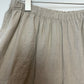 Flax Linen Cargo Pants Tan Beige Pull On Cropped Capri Medium