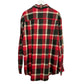 Timberland Flannel Shirt Button Down Plaid Checkered Red Green Cotton Large