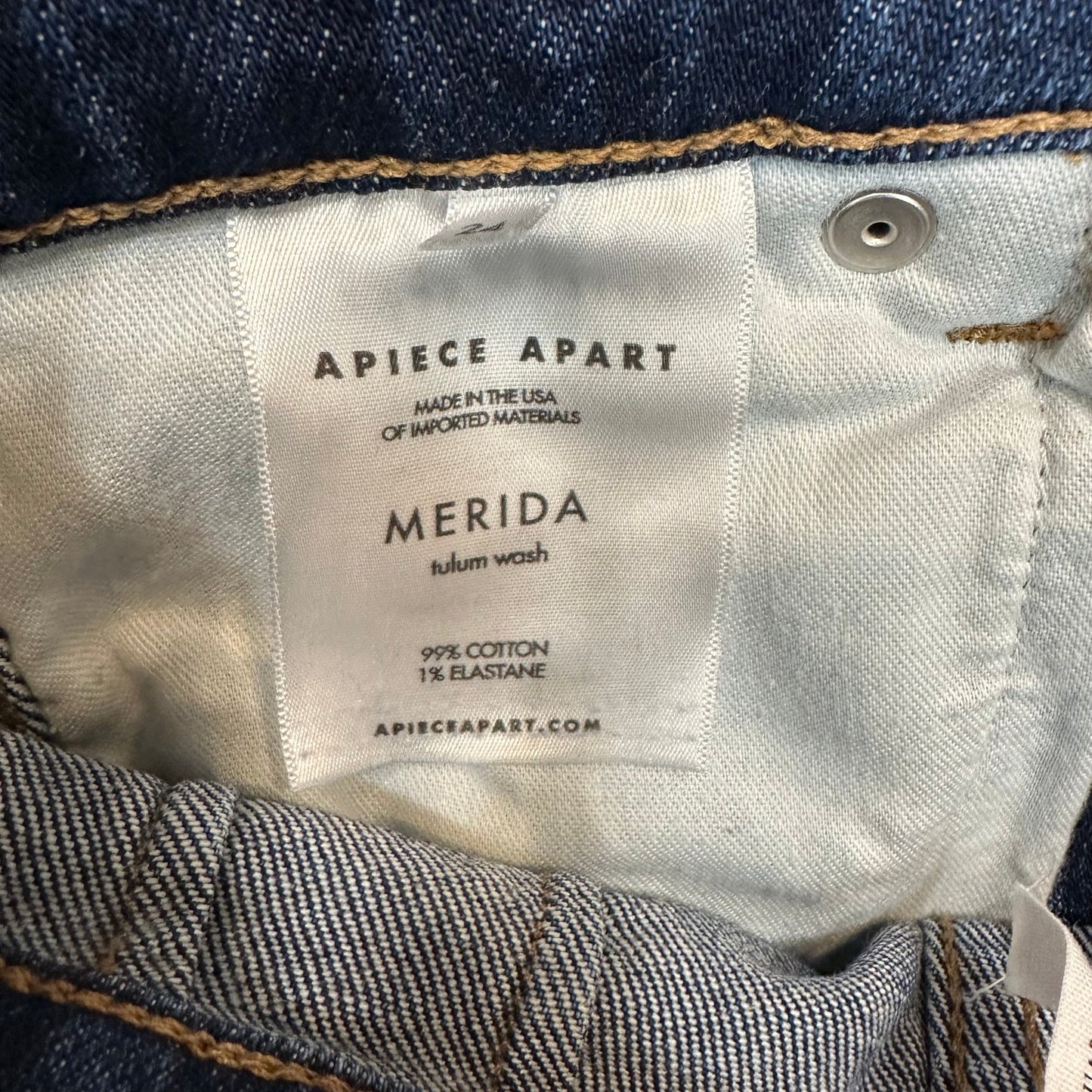 Apiece Apart Merida Jean Denim Tulum High Rise Cropped Kick Flare 24