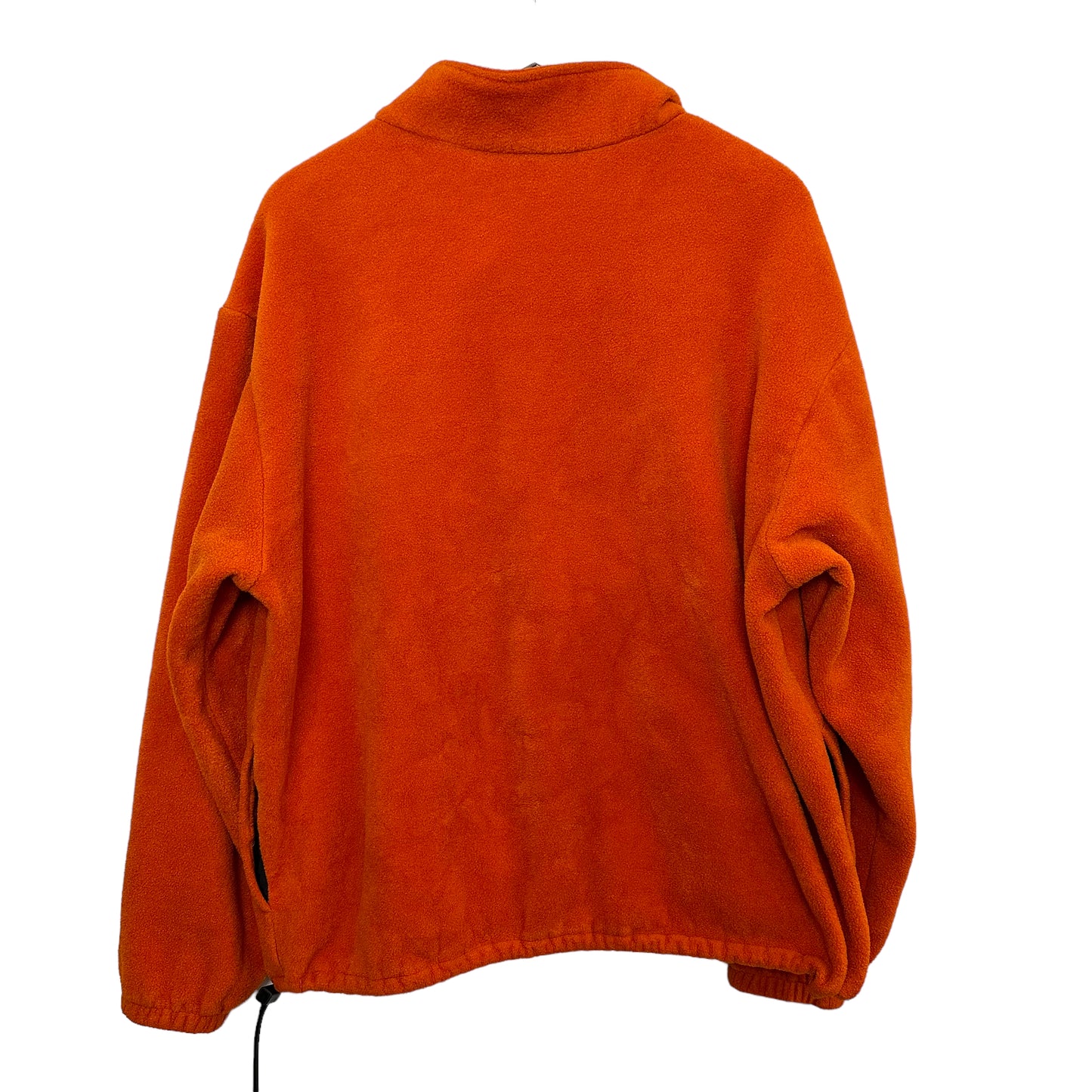 Vintage 90s J. Crew Fleece Pullover Pumpkin Orange Made in the USA XL