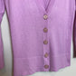 Lilly Pulitzer Kaitlin Cardigan Sweater Lilac Lavender Purple Button Down V Neck Small