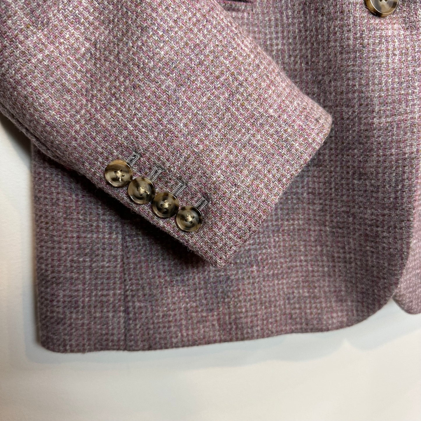 J. Crew Parke Wool Blazer Tweed Pink Mauve Moon Quality British Cloth 8