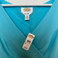 NWT Vintage Talbots Silk Blouse Y2K Blue Sleeveless Tank Top Blouse 4