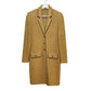 St. John Knit Blazer Jacket Long Topper Yellow Gold Tweed