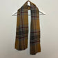 Vintage 1970s Christian Dior Plaid Scarf Brown Grey Burgundy