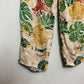 Farm Rio Anthropologie Mosaic Tapered Pants Pull On Tropical Green Cropped XS