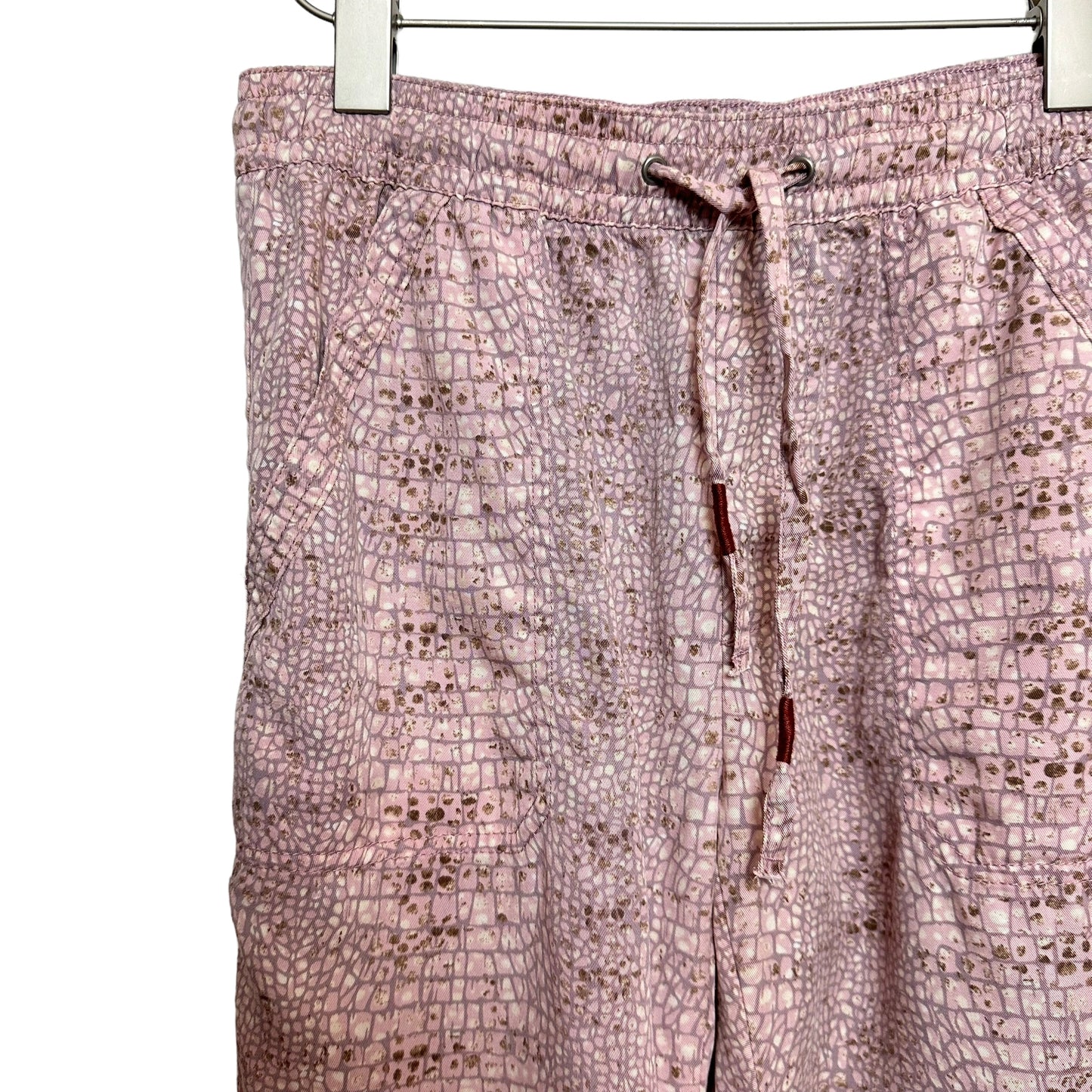 Anthropologie Orana Printed Jogger Pants Pink Snake Drawstring XS