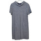 Tyler Boe Kristen Knit Dress Blue and White Short Sleeve Mini Medium