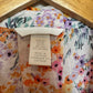 H&M Linen Cropped Shirt and Shorts Set Floral Matching Coordinating XS