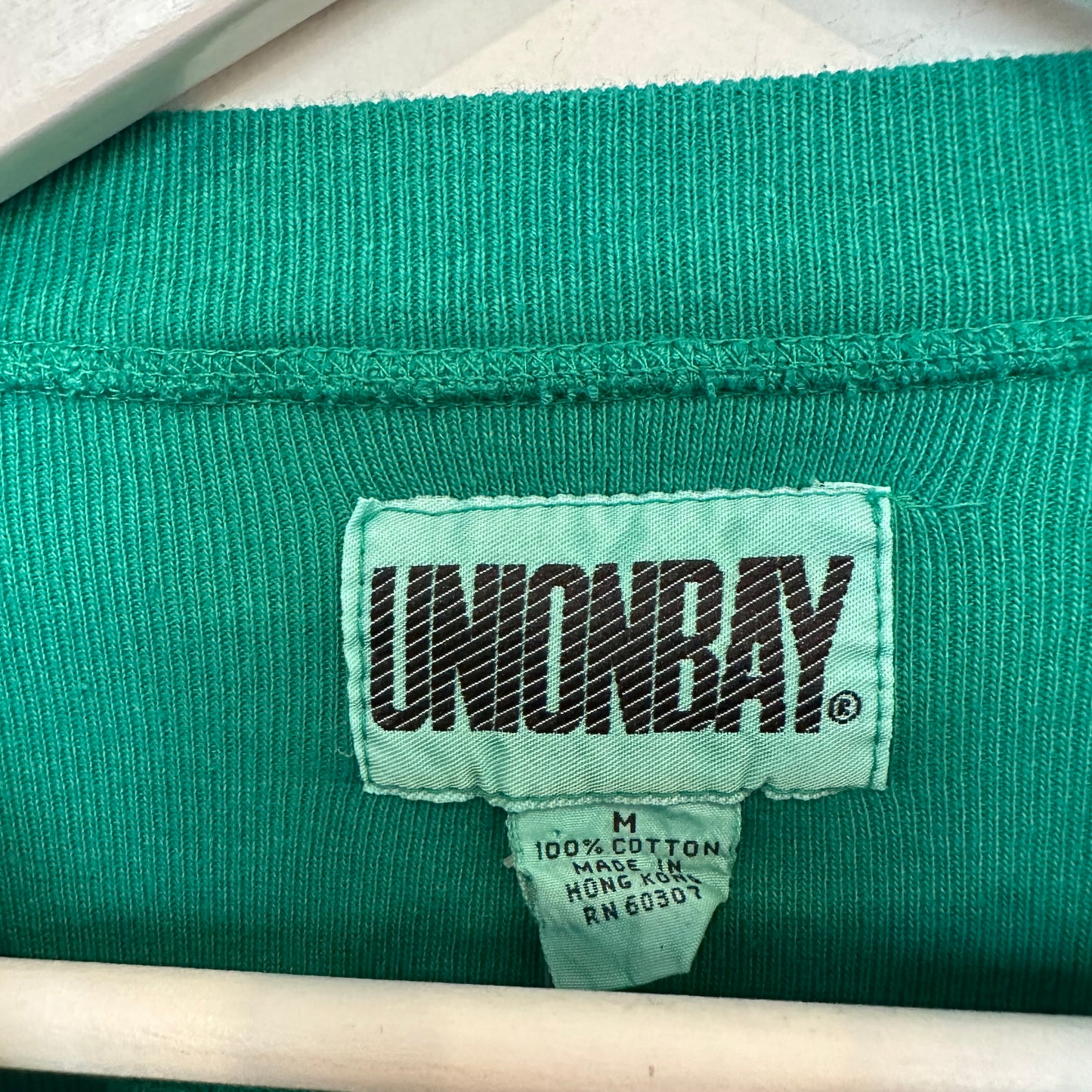 Vintage 90s Unionbay Castaways Henley Long Sleeve Shirt Green Deadstock Medium