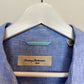 Tommy Bahama Linen Shirt Button Down Collared Relax Blue Long Sleeve Large