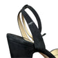 Jimmy Choo Miranda Heeled Sandals Open Toed Ankle Strap Black Suede Block Heel 41