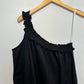 Bird and Knoll Donatella Dress Black One Shoulder Maxi Cotton XL