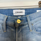 Frame Le High Straight Denim Jeans Crestmont Ankle Crop Light Wash Mid Rise 24