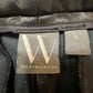 Worthington Faux Leather Trouser Pants Black Wide Leg High Rise Pleated Baggy Loose 6