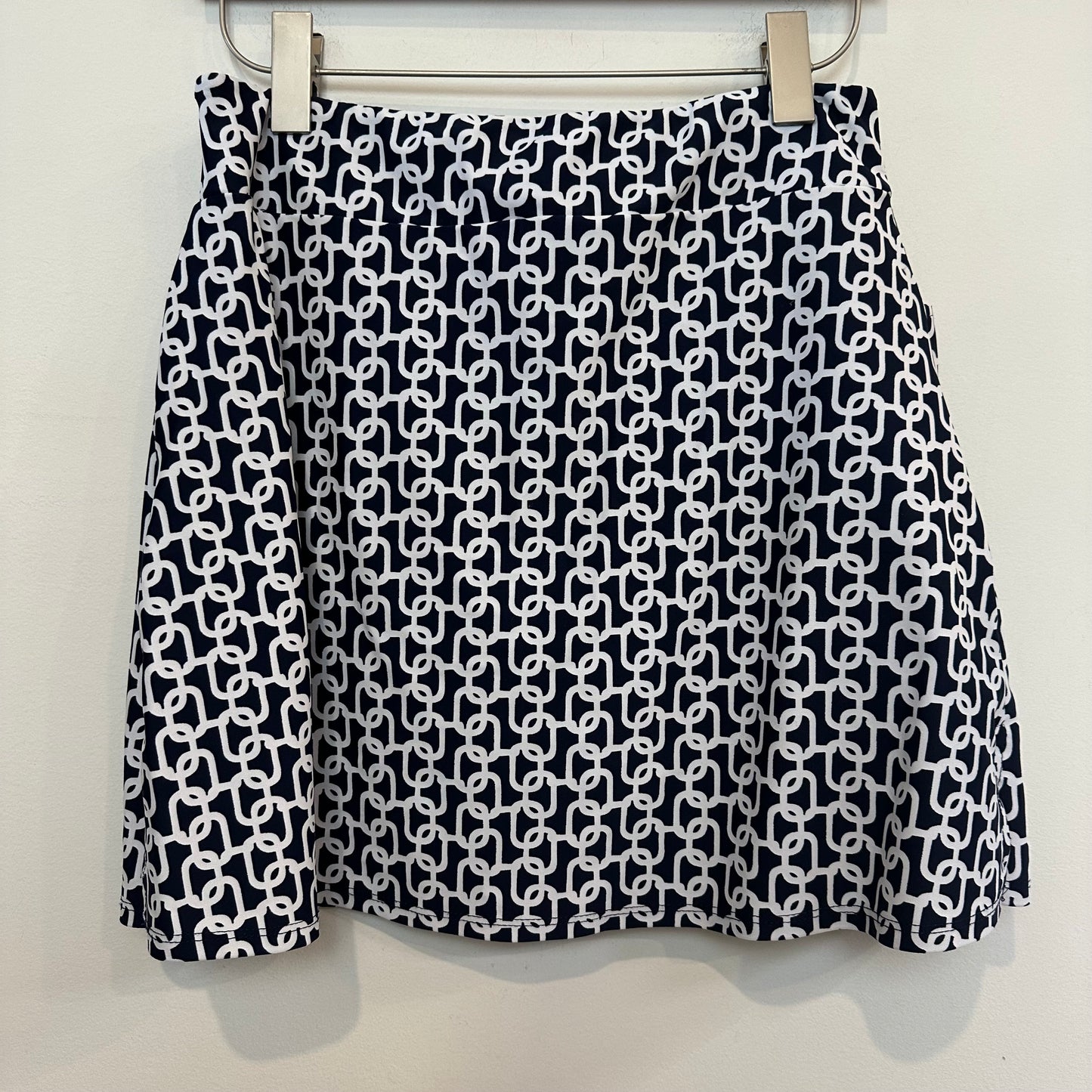 Jude Connally Sonia Skort Skirt Blue White Pattern Jude Cloth Medium