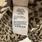 J.Crew Button Front Ruffleneck Popover Blouse Top Leopard Print Cotton Small