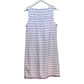 Southern Tide Corrine Striped Purple White Shift Dress Sleevless Cotton Small