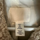 H&M Teddy Bear Jacket Zip Up Beige Neutral Zip Stand Up Collar Small