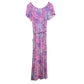 Lilly Pulitzer Moriah Midi Dress Raz Berry Sea You Soon Off the Shoulder Pink Small