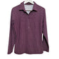 J. McLaughlin Lauderdale Long Sleeve Polo Plum Purple Catalina Cloth Large