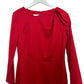 The Fold London Melrose Dress Red Virgin Wool Long Sleeve