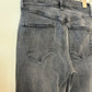 AYR The Rocker Jeans Denim Grey Cropped Frayed Hem Stretch High Rise 25