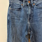 AYR The Shade Jeans Denim Cropped Blue Kick Flare Ankle Stretch High Rise 25