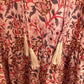 Natalie Martin Stevie Dress Drop Waist Floral Pink Red Boho Dahlia Pink XS