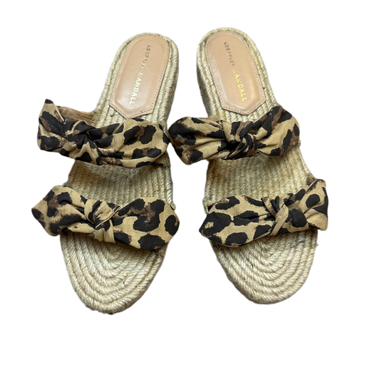 Loeffler Randall Randall Daisy Espadrille Sandals Leopard Bow Platform Flats Slip On