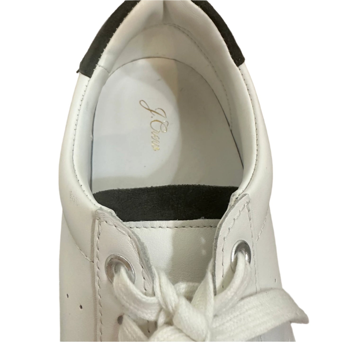 J.Crew Saturday Sneakers Leather with Suede Detail White Grey 10