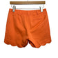 J. McLaughlin Petal Short Scalloped Hem Orange Stretch Cotton 4