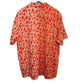 Boden Men's Short Sleeve Button Up Shirt Orange Hawaiian Linen Cotton XL