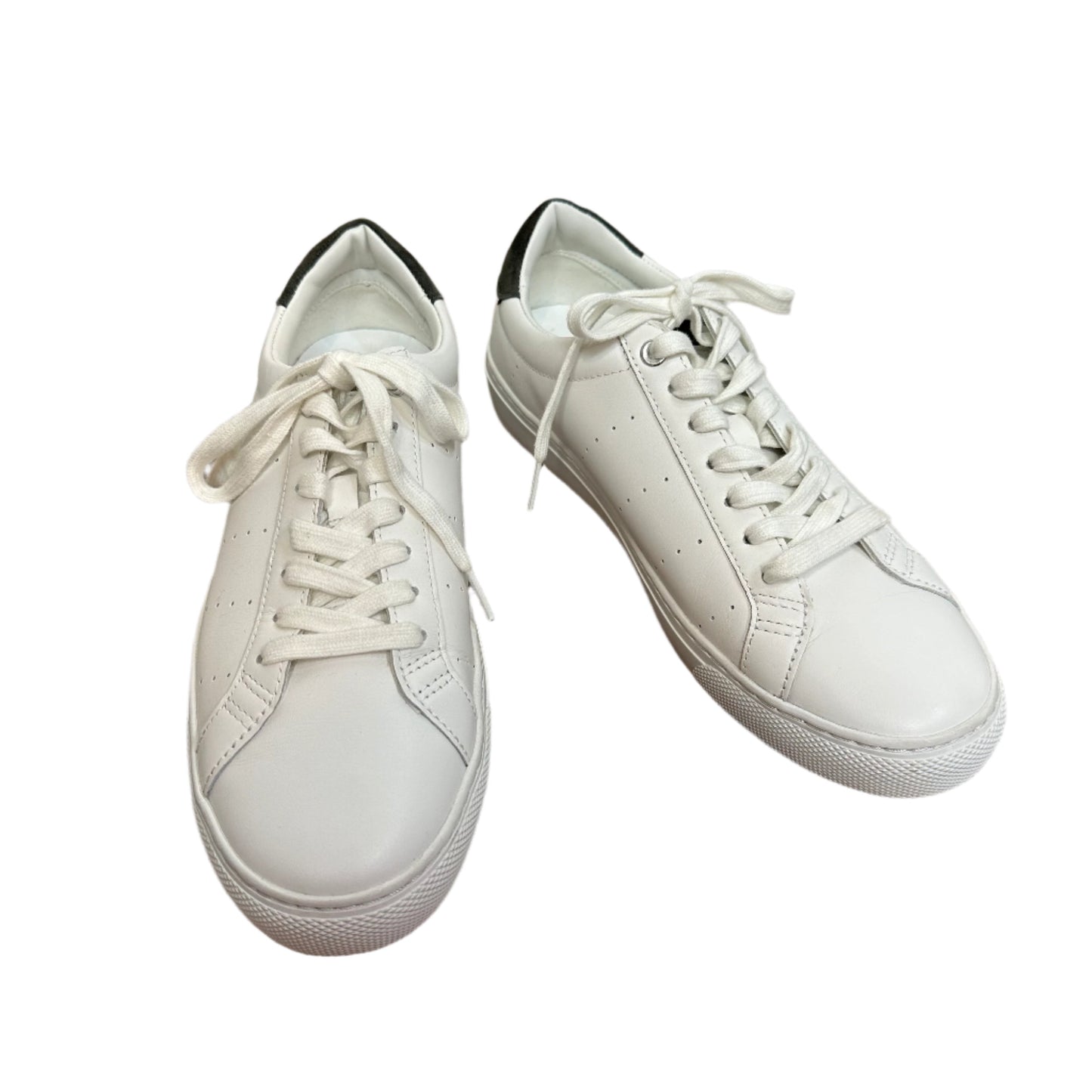 J.Crew Saturday Sneakers Leather with Suede Detail White Grey 10