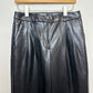 Worthington Faux Leather Trouser Pants Black Wide Leg High Rise Pleated Baggy Loose 6