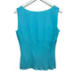 NWT Vintage Talbots Silk Blouse Y2K Blue Sleeveless Tank Top Blouse 4