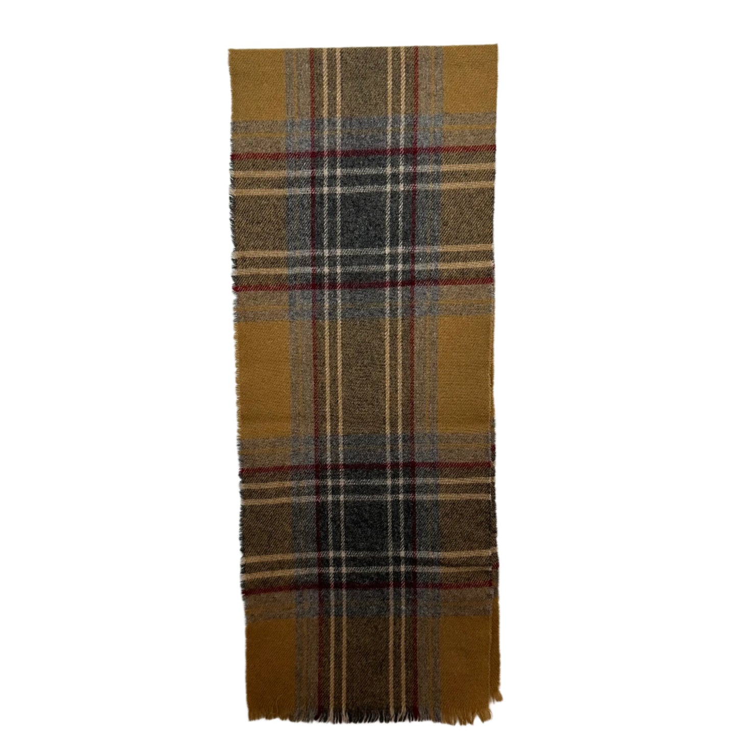 Vintage 1970s Christian Dior Plaid Scarf Brown Grey Burgundy