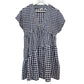 Anthropologie 11.1.TYLHO Gingham Mini Dress Blue White Medium Petite